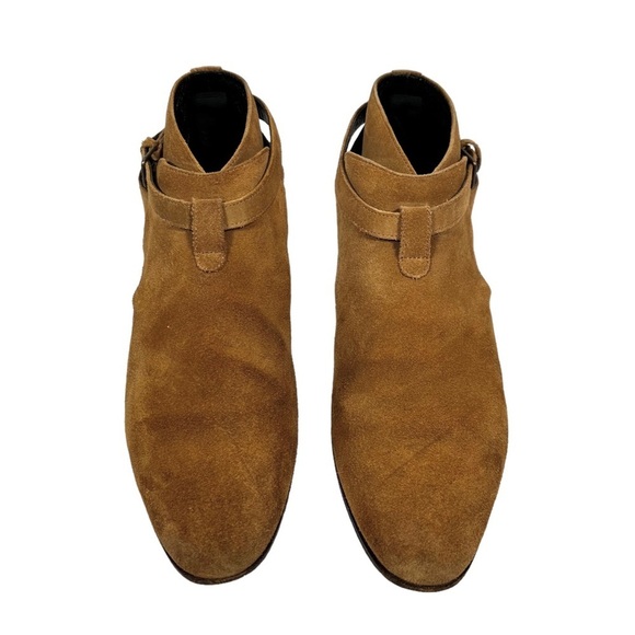 SAINT LAURENT Wyatt Jodhpur Suede Ankle Boots - Picture 6 of 13